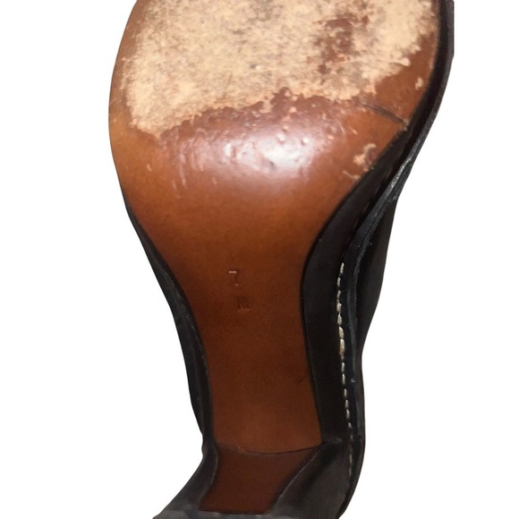 DONALD J PLINER Black Sport Nappa Mules Sz7 block heel comfort slides Minimalist - Picture 6 of 8